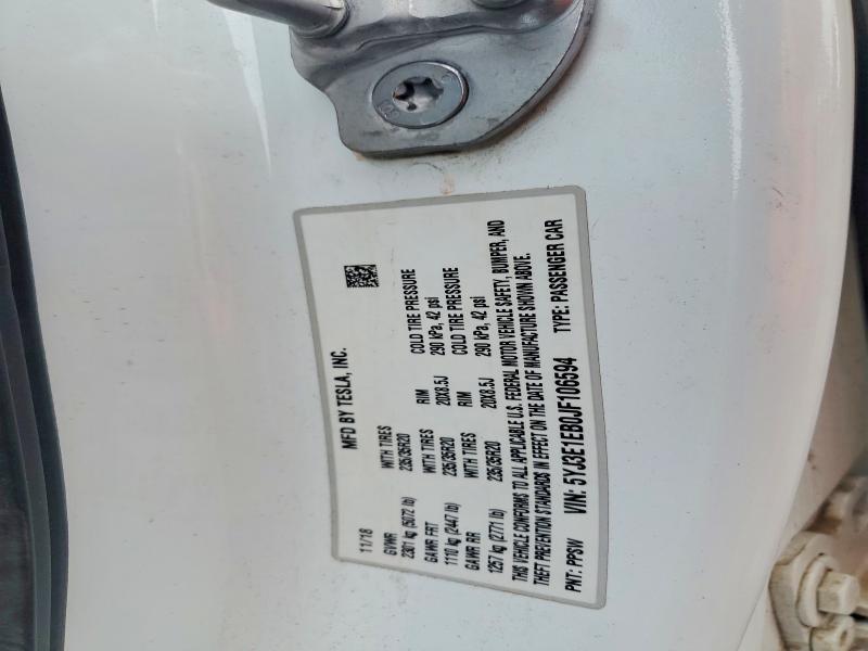Продаж на аукціоні авто 2018 Tesla Model 3, vin: 5YJ3E1EB0JF106594, номер лоту: 58284896