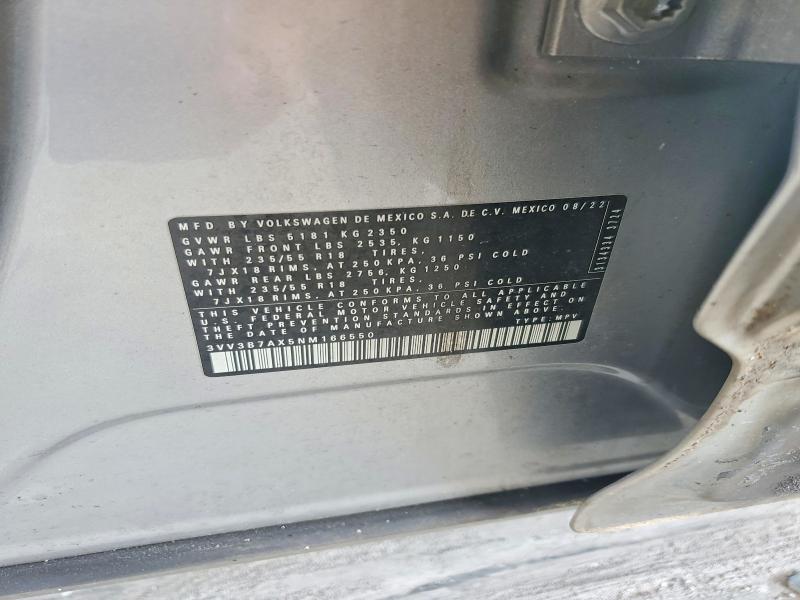 Продажа на аукционе авто 2022 Volkswagen Tiguan, vin: 3VV3B7AX5NM166550, номер лота: 59140046