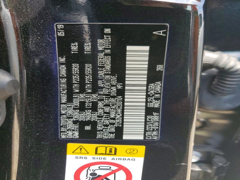 2019 Lexus Rx 350 მანქანა იყიდება აუქციონზე, vin: 2T2BZMCA4KC200104, აუქციონის ნომერი: 57084406