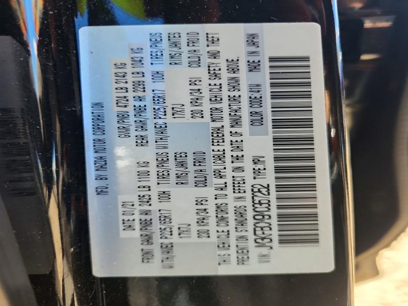 2021 Mazda Cx-5 მანქანა იყიდება აუქციონზე, vin: JM3KFBCM9M0367252, აუქციონის ნომერი: 57296926