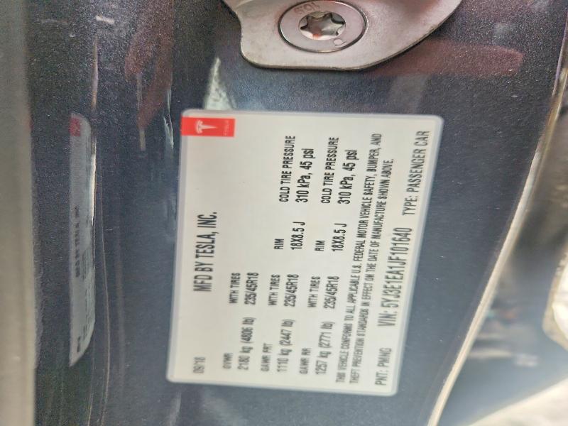 58077586 :رقم المزاد ، 5YJ3E1EA1JF101640 vin ، 2018 Tesla Model 3 مزاد بيع