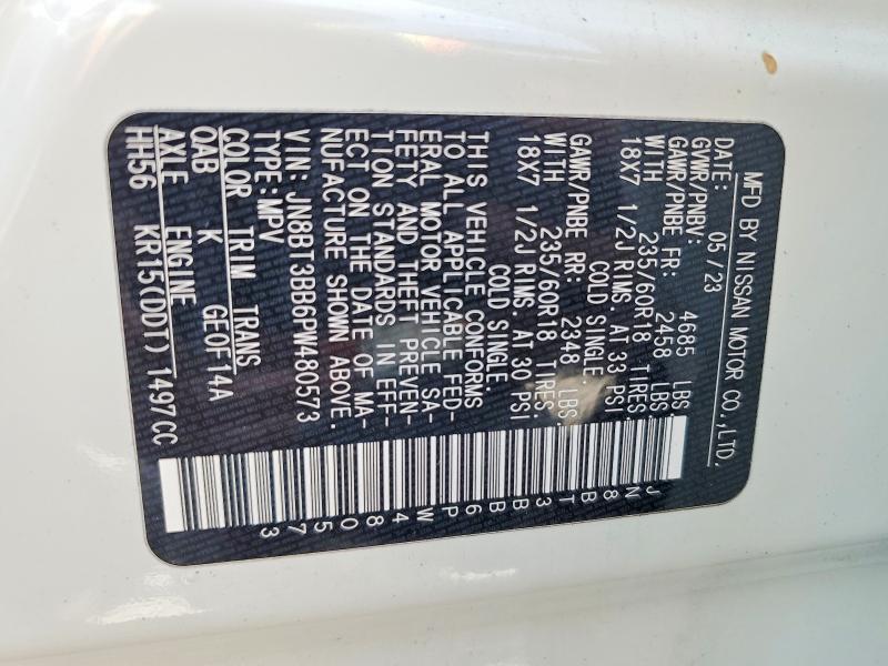 Aukcja sprzedaży 2023 Nissan Rogue, vin: JN8BT3BB6PW480573, numer aukcji: 56967126
