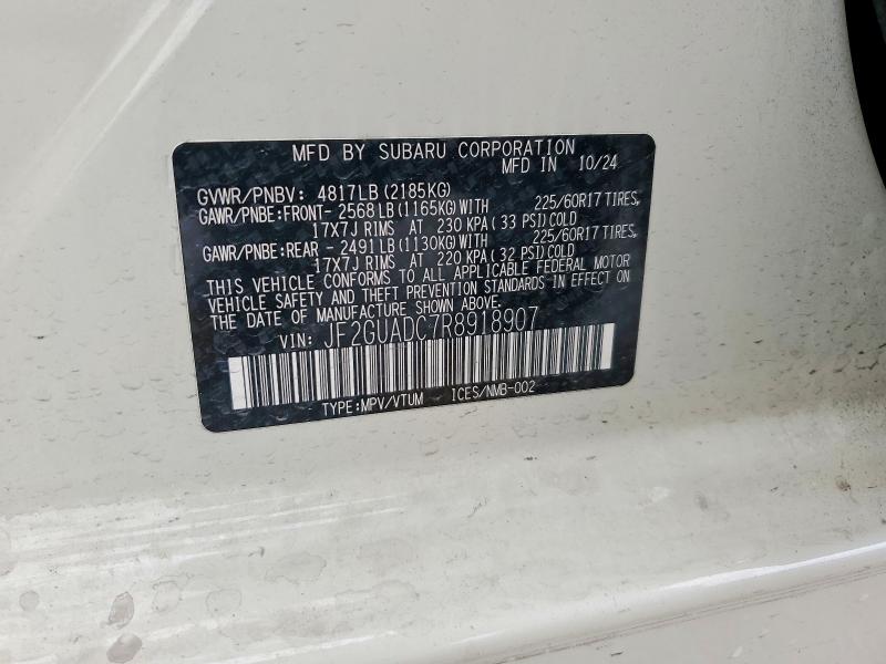 Продажа на аукционе авто 2024 Subaru Crosstrek, vin: JF2GUADC7R8918907, номер лота: 58514976