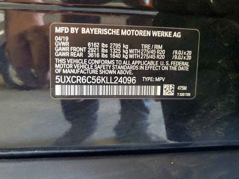 56361856 :رقم المزاد ، 5UXCR6C56KLL24096 vin ، 2019 Bmw X5 مزاد بيع