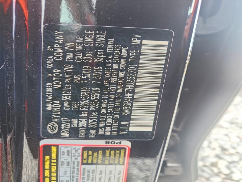 Aukcja sprzedaży 2017 Hyundai Santa Fe, vin: KM8SR4HF7HU252701, numer aukcji: 55778006