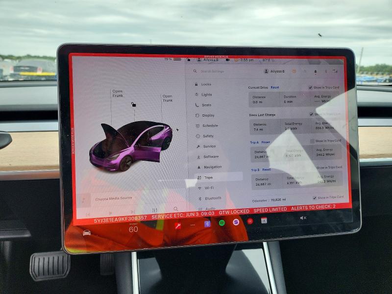 Aukcja sprzedaży 2019 Tesla Model 3, vin: 5YJ3E1EA9KF308357, numer aukcji: 56103136