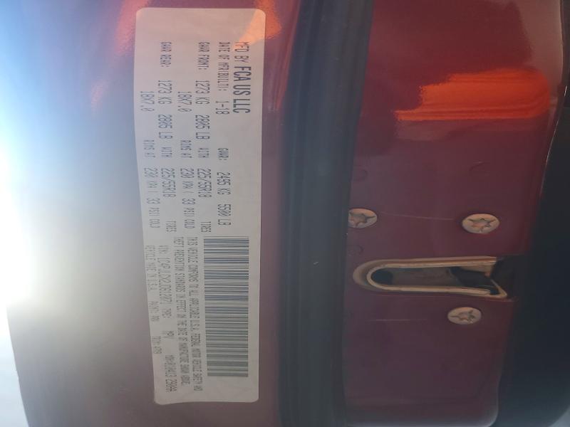 58476656 :رقم المزاد ، 1C4PJLCX2JD612071 vin ، 2018 Jeep Cherokee مزاد بيع