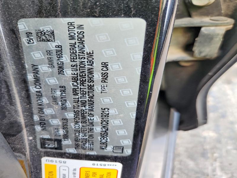 Aukcja sprzedaży 2019 Chevrolet Spark, vin: KL8CB6SA2KC819215, numer aukcji: 57036056
