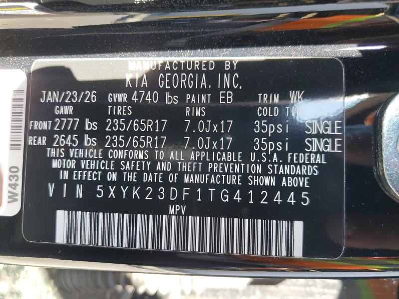 Aukcja sprzedaży 2026 Kia Sportage, vin: 5XYK23DF1TG412445, numer aukcji: 56314486