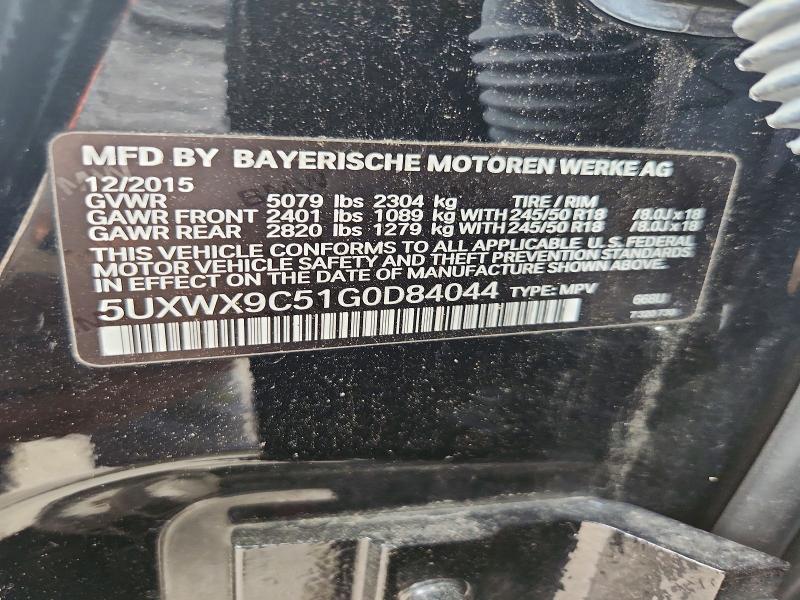 Продажа на аукционе авто 2016 Bmw X3, vin: 5UXWX9C51G0D84044, номер лота: 58186746