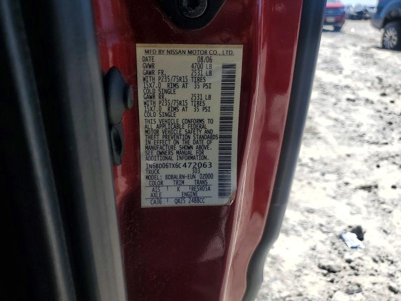 Продаж на аукціоні авто 2006 Nissan Frontier, vin: 1N6BD06TX6C472063, номер лоту: 55470926