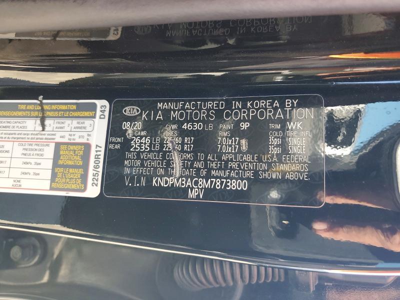 58405246 :رقم المزاد ، KNDPM3AC8M7873800 vin ، 2021 Kia Sportage مزاد بيع