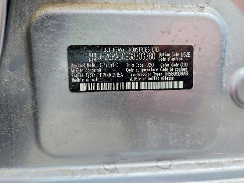Продаж на аукціоні авто 2016 Subaru Crosstrek, vin: JF2GPABC9G8303380, номер лоту: 57352626