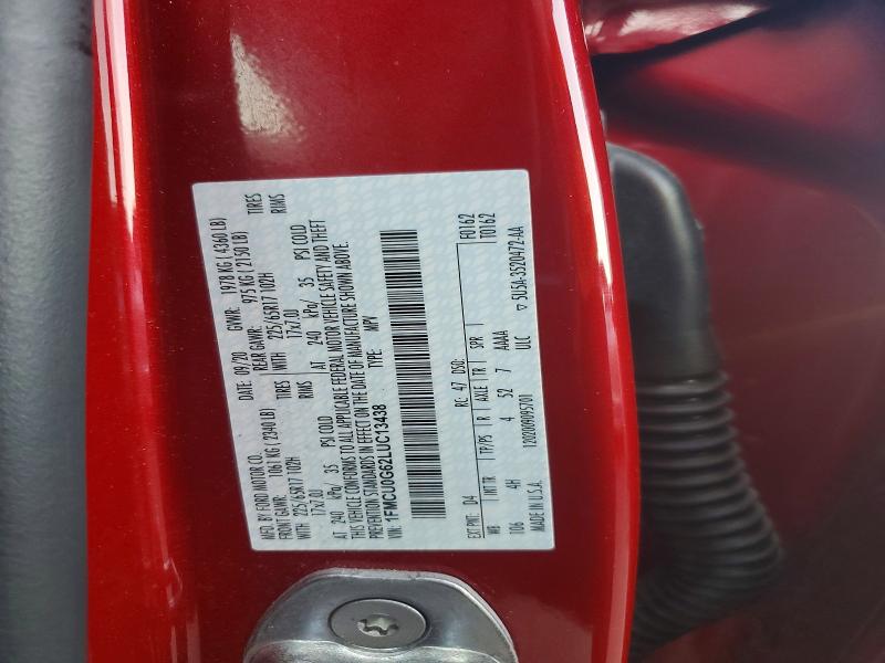 Aukcja sprzedaży 2020 Ford Escape, vin: 1FMCU0G62LUC13438, numer aukcji: 55948226