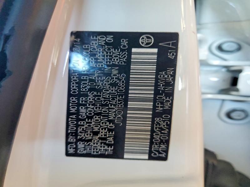 2014 Toyota Prius C მანქანა იყიდება აუქციონზე, vin: JTDKDTB37E1068545, აუქციონის ნომერი: 55759456