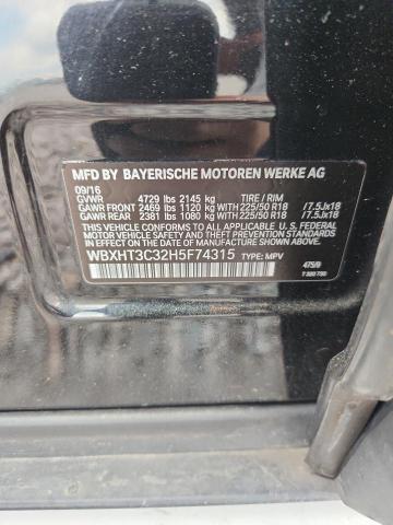 Aukcja sprzedaży 2017 Bmw X1, vin: WBXHT3C32H5F74315, numer aukcji: 55726826