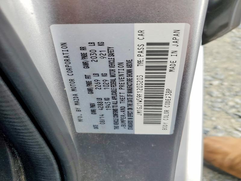 Продажа на аукционе авто 2015 Mazda 6, vin: JM1GJ1W59F1203203, номер лота: 55434326