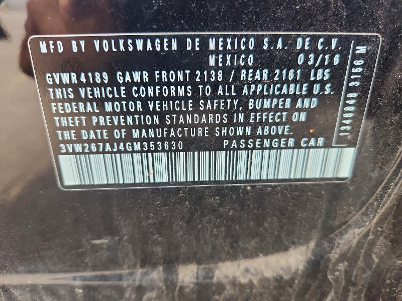 Aukcja sprzedaży 2016 Volkswagen Jetta, vin: 3VW267AJ4GM353630, numer aukcji: 55534546