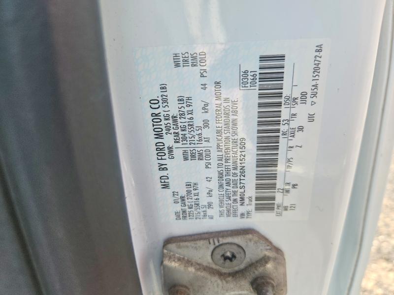 Продажа на аукционе авто 2022 Ford Transit Connect, vin: NM0LS7T26N1521509, номер лота: 85448435