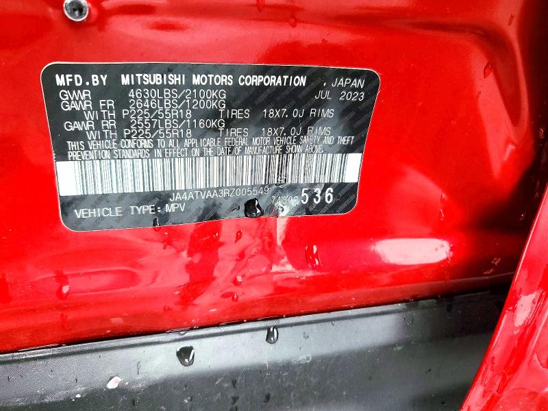 Aukcja sprzedaży 2024 Mitsubishi Eclipse Cross, vin: JA4ATVAA3RZ005549, numer aukcji: 58555596