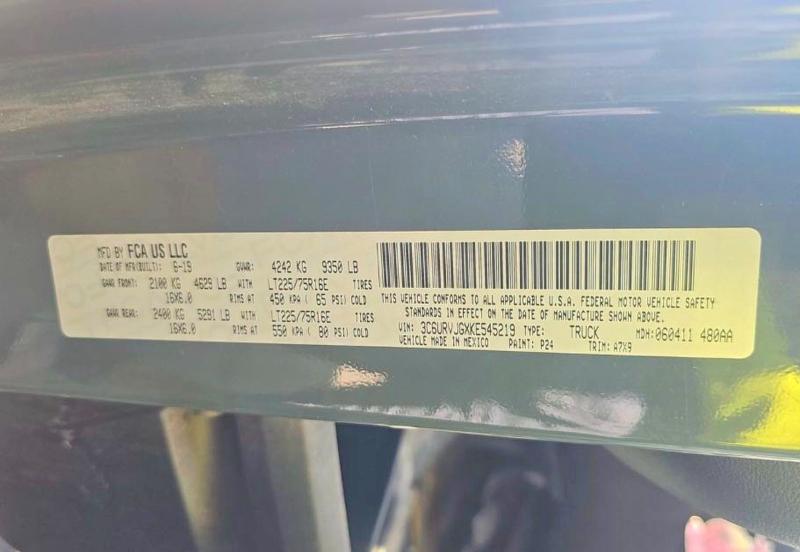 Продаж на аукціоні авто 2019 Ram Promaster 3500, vin: 3C6URVJGXKE545219, номер лоту: 56842586