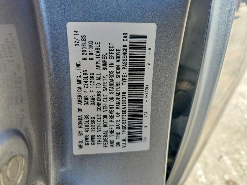 Продаж на аукціоні авто 2014 Honda Accord, vin: 1HGCR2F36EA166378, номер лоту: 56476806