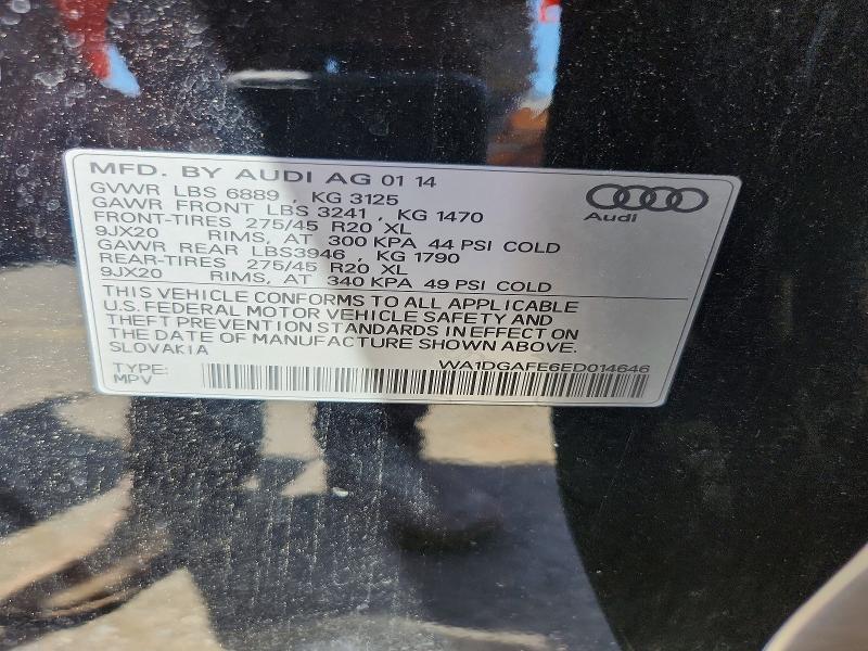 55589746 :رقم المزاد ، WA1DGAFE6ED014646 vin ، 2014 Audi Q7 مزاد بيع