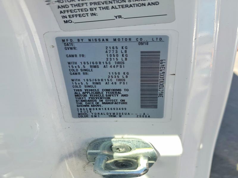 Продаж на аукціоні авто 2019 Nissan Nv200, vin: 3N6CM0KN1KK693499, номер лоту: 55591156