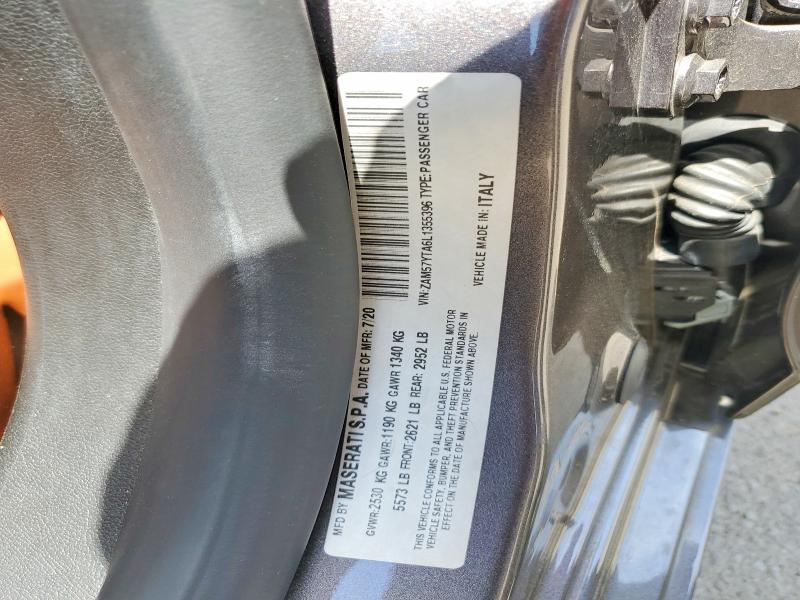 Продажа на аукционе авто 2020 Maserati Ghibli, vin: ZAM57YTA6L1355396, номер лота: 56142466