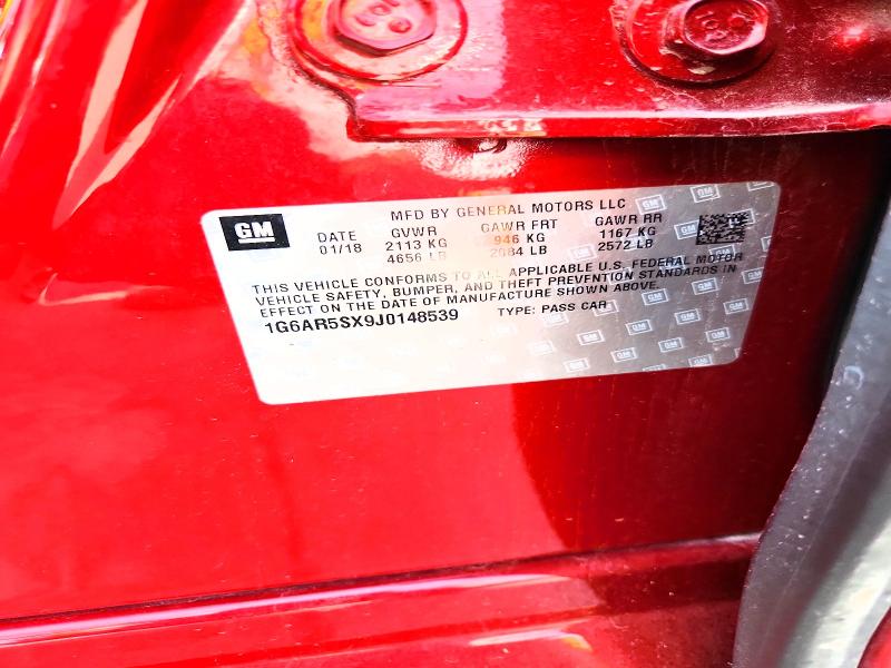 Продажа на аукционе авто 2018 Cadillac Cts, vin: 1G6AR5SX9J0148539, номер лота: 85456555