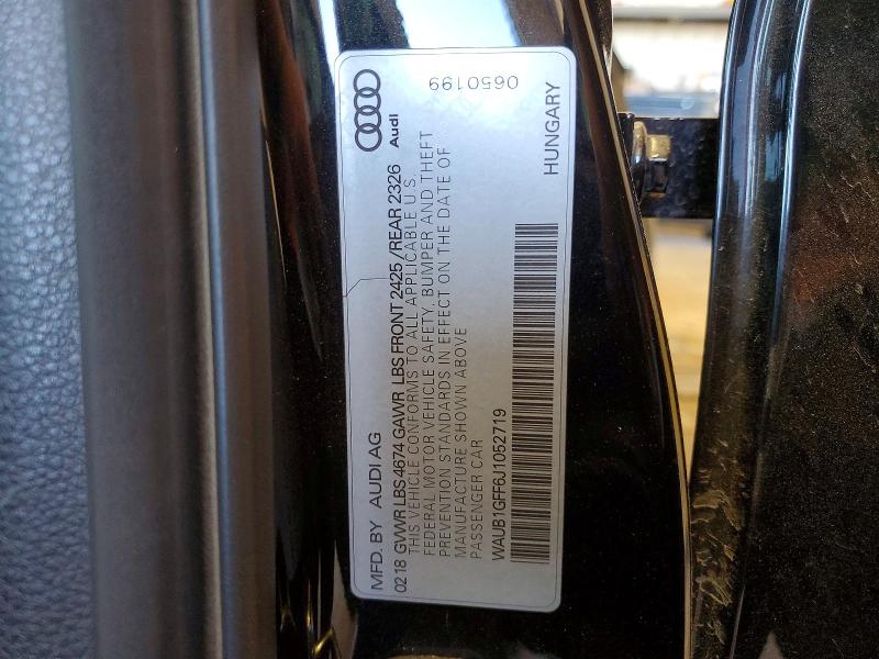 Aukcja sprzedaży 2018 Audi S3, vin: WAUB1GFF6J1052719, numer aukcji: 51921846