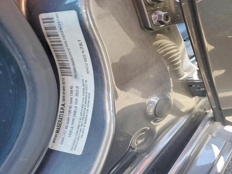 Продаж на аукціоні авто 2016 Maserati Ghibli, vin: ZAM57XSA2G1175737, номер лоту: 57672106