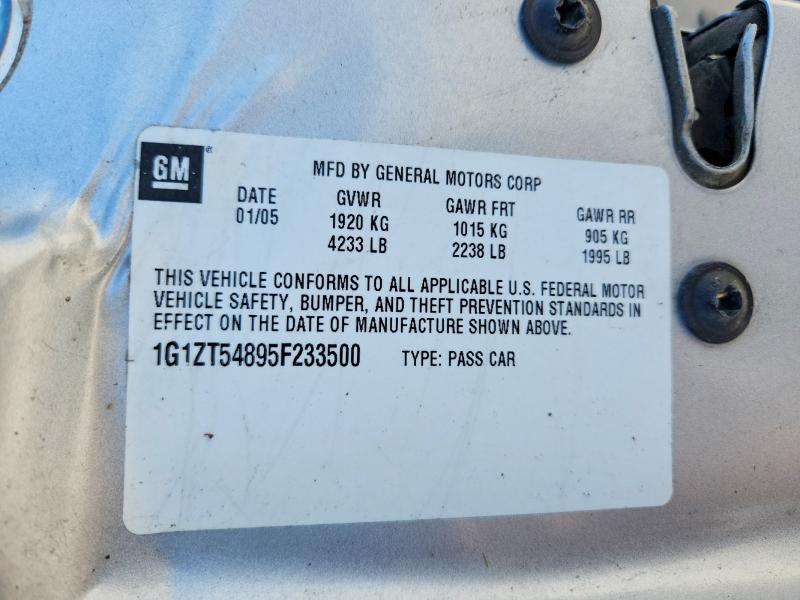 Aukcja sprzedaży 2005 Chevrolet Malibu, vin: 1G1ZT54895F233500, numer aukcji: 58209726