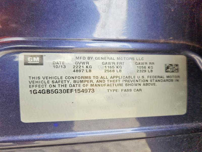 Aukcja sprzedaży 2014 Buick Lacrosse, vin: 1G4GB5G30EF154973, numer aukcji: 55455206