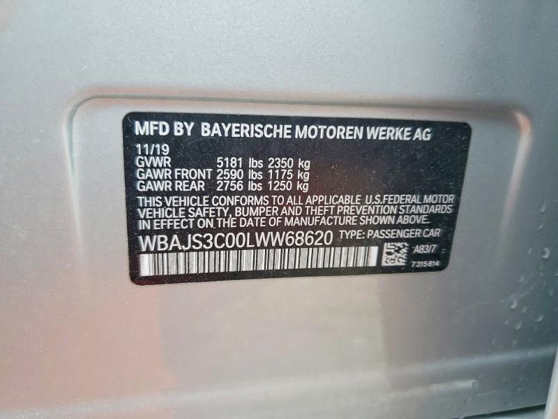 Продажа на аукционе авто 2020 Bmw 540, vin: WBAJS3C00LWW68620, номер лота: 57552286