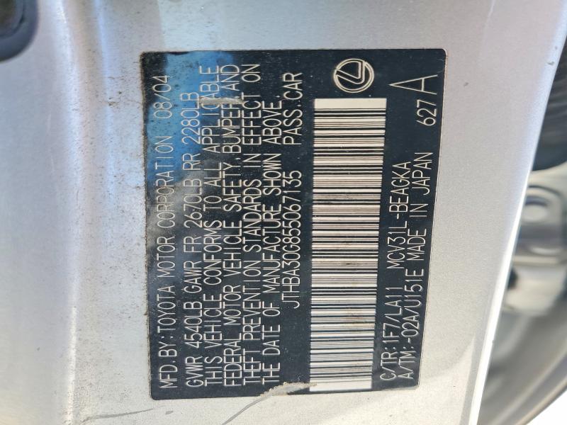 Продаж на аукціоні авто 2005 Lexus Es, vin: JTHBA30G855067135, номер лоту: 56336316