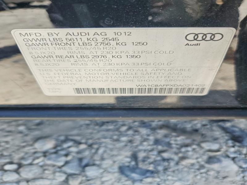 Продаж на аукціоні авто 2013 Audi Q5, vin: WA1C8AFPXDA021402, номер лоту: 57265886