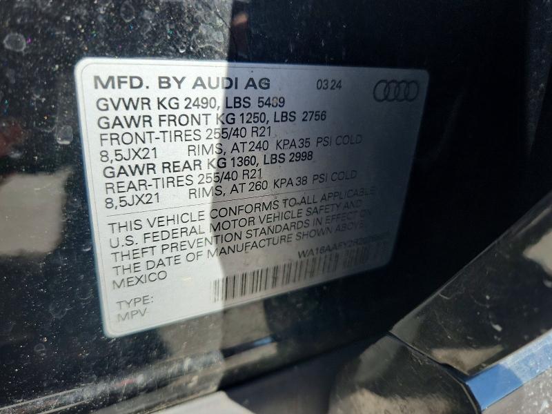 Aukcja sprzedaży 2024 Audi Q5, vin: WA16AAFY2R2076857, numer aukcji: 55963406