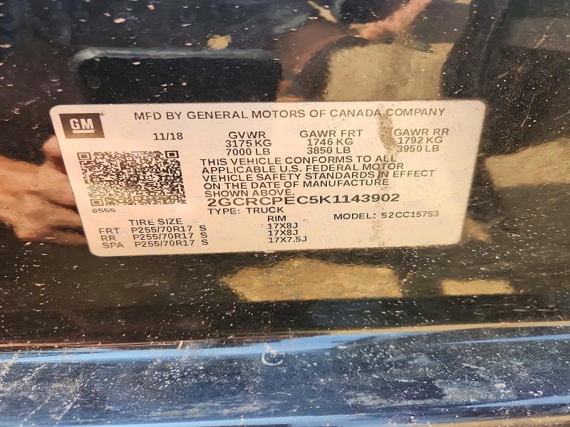 Продаж на аукціоні авто 2019 Chevrolet Silverado Ld, vin: 2GCRCPEC5K1143902, номер лоту: 58235116