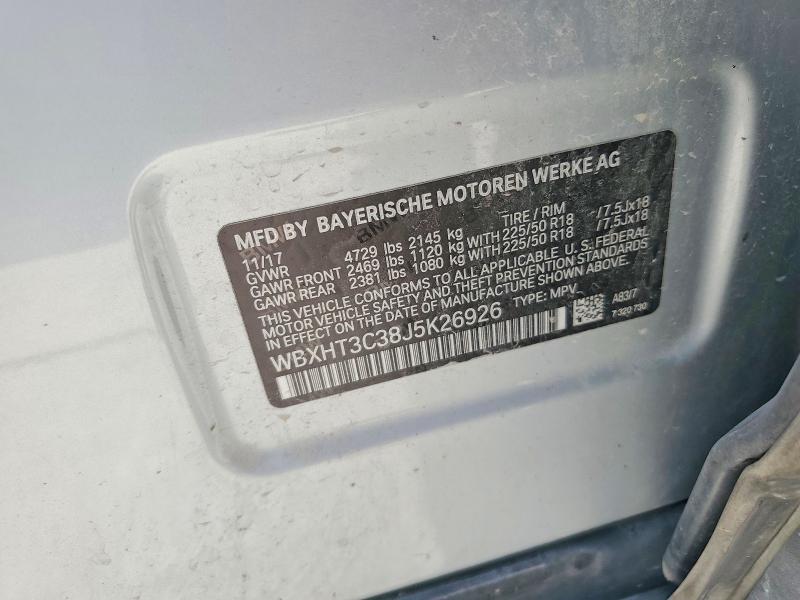 73344395 :رقم المزاد ، WBXHT3C38J5K26926 vin ، 2018 Bmw X1 مزاد بيع