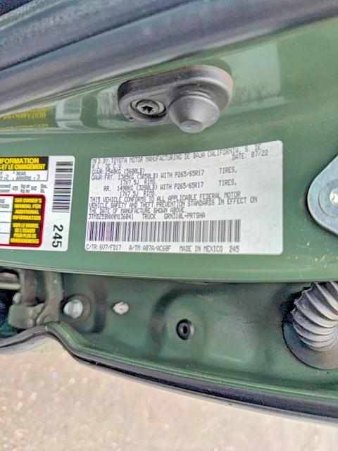 59178456 :رقم المزاد ، 3TMDZ5BNXNM136041 vin ، 2022 Toyota Tacoma مزاد بيع