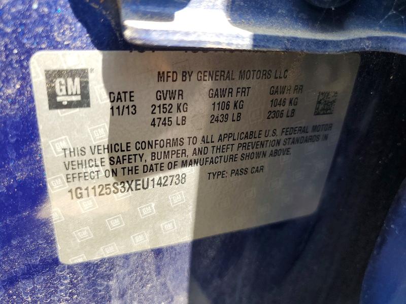 Продаж на аукціоні авто 2014 Chevrolet Impala, vin: 1G1125S3XEU142738, номер лоту: 58298566