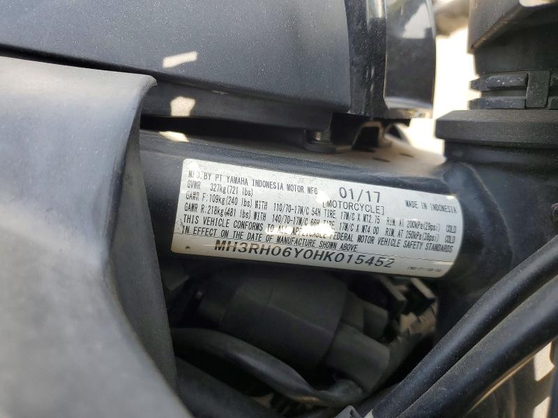 Продаж на аукціоні авто 2017 Yamaha Yzfr3, vin: MH3RH06Y0HK015452, номер лоту: 55956796