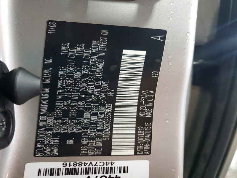2006 Toyota Sienna მანქანა იყიდება აუქციონზე, vin: 5TDZA22C56S579533, აუქციონის ნომერი: 55635246