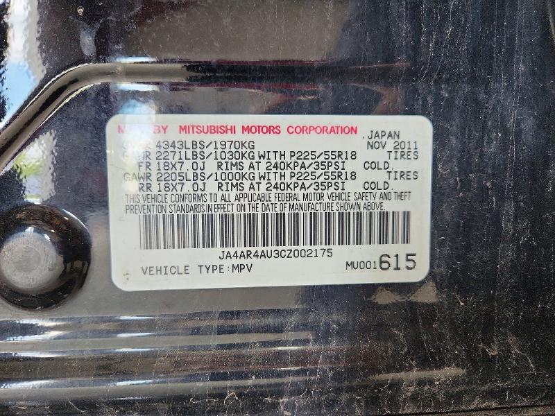 Продажа на аукционе авто 2012 Mitsubishi Outlander Sport, vin: JA4AR4AU3CZ002175, номер лота: 58129806