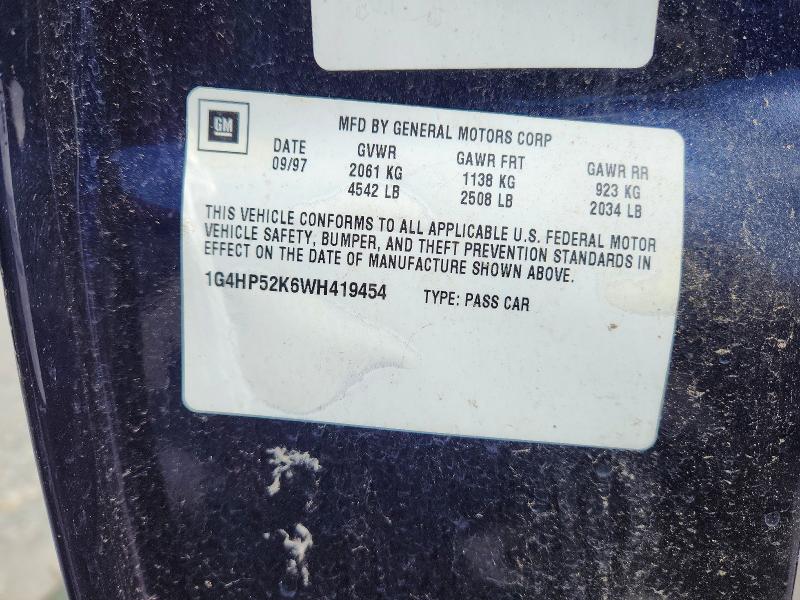 1998 Buick Lesabre მანქანა იყიდება აუქციონზე, vin: 1G4HP52K6WH419454, აუქციონის ნომერი: 57292816