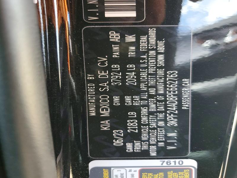 Aukcja sprzedaży 2023 Kia Forte, vin: 3KPF24AD8PE662763, numer aukcji: 58774646
