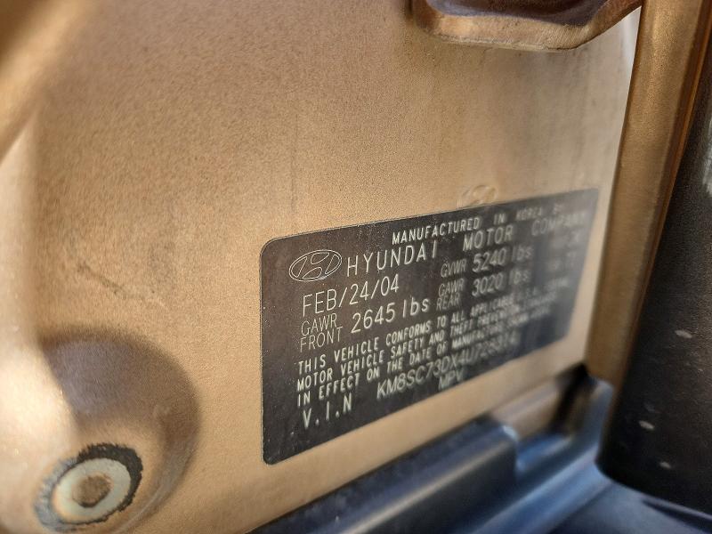 56810206 :رقم المزاد ، KM8SC73DX4U728314 vin ، 2004 Hyundai Santa Fe مزاد بيع
