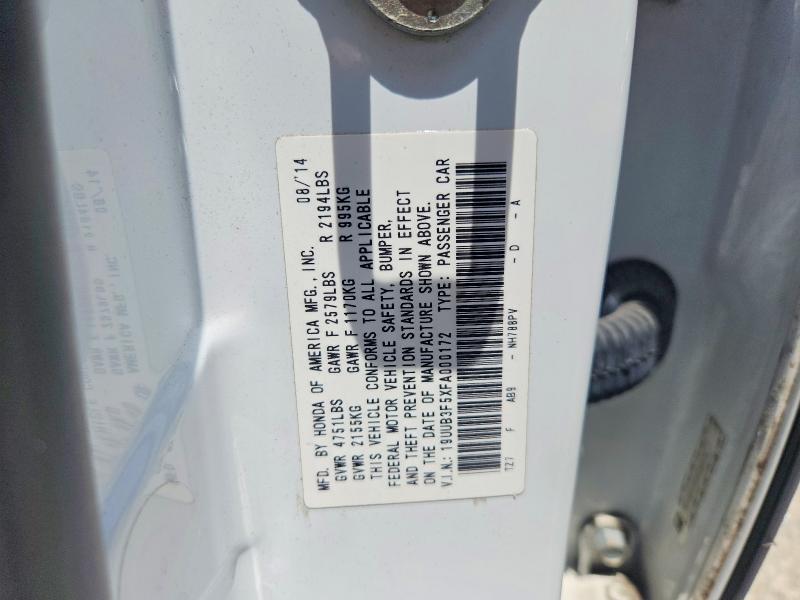 56368166 :رقم المزاد ، 19UUB3F5XFA000172 vin ، 2015 Acura Tlx مزاد بيع