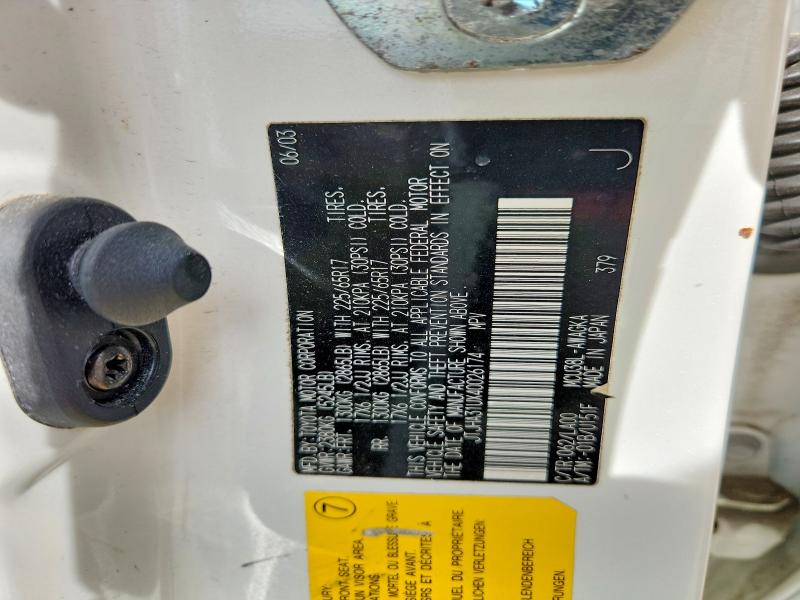 Aukcja sprzedaży 2004 Lexus Rx, vin: JTJHA31UX40026174, numer aukcji: 57338306
